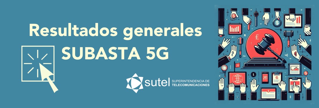 Banner resultados generales de la subasta 5G