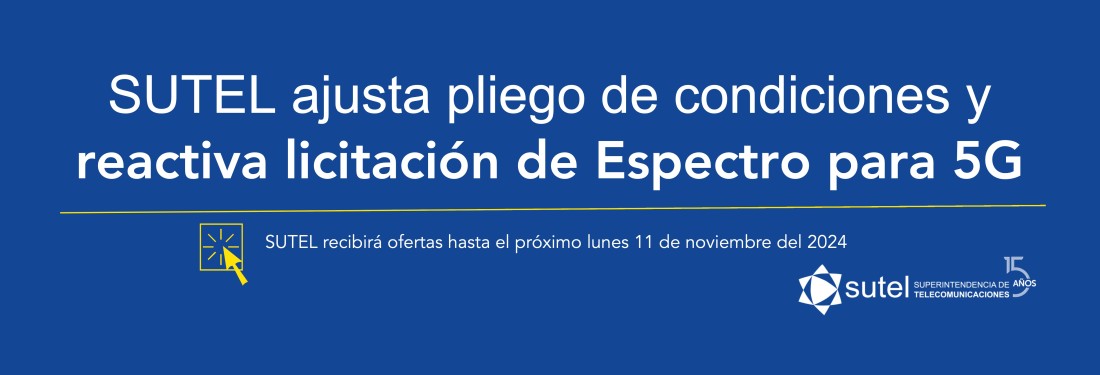 Banner reactivación de licitación de espectro