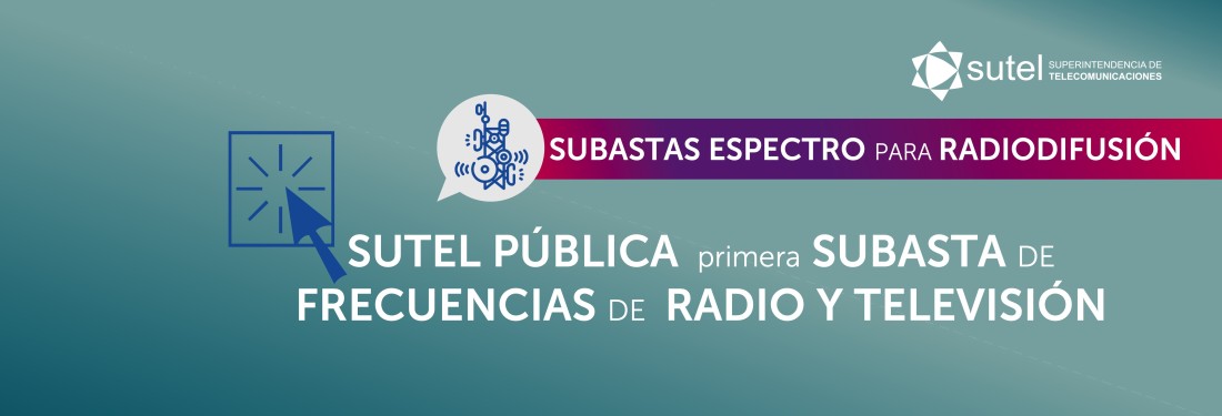 BANNER Sutel publica primera subasta de frecuencias de radiodifusión en Costa Rica