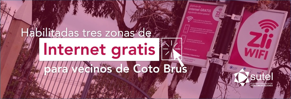 Habilitadas 3 zonas de Internet gratis para los habitantes de Coto Brus 