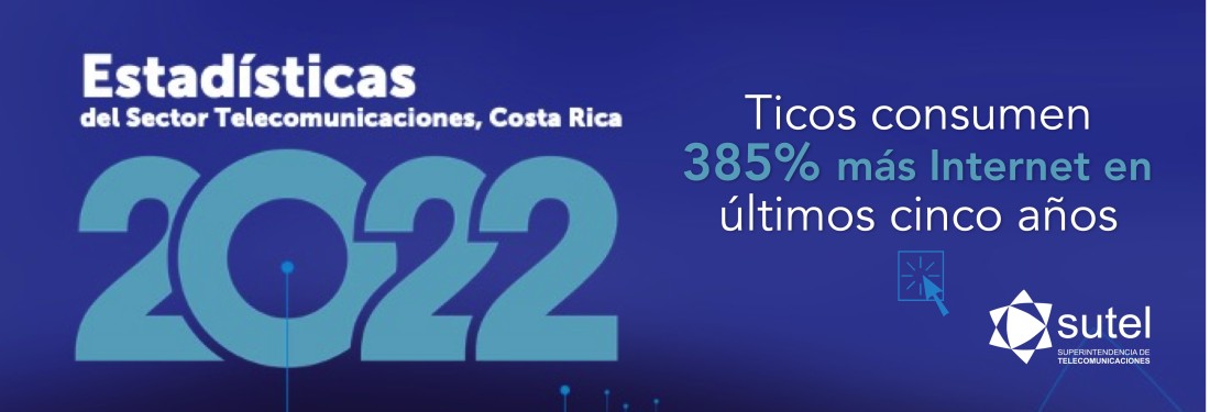 Banner Estadísticas del Sector Telecomunicaciones, Costa Rica 2022