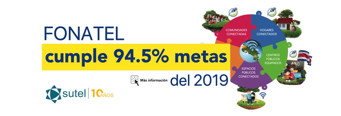 FONATEL cumple con el  94.5% de sus metas 2019